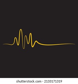 Diseño vectorial del logotipo de la música de onda sonora