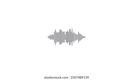 sound wave music logo vector template on white background.