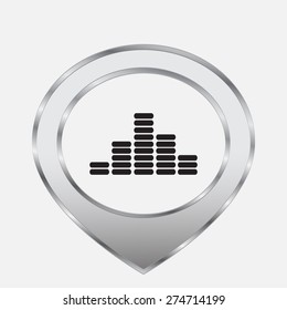 Sound wave music vector icon