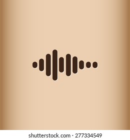 Sound wave music vector icon