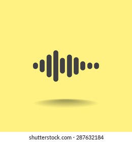 Sound wave music vector icon