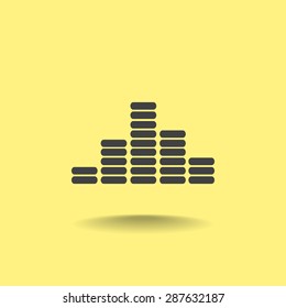 Sound wave music vector icon
