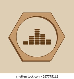 Sound wave music vector icon