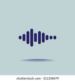 Sound wave music vector icon