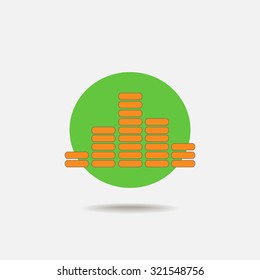 Sound wave music vector icon