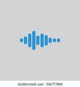 Sound wave music vector icon