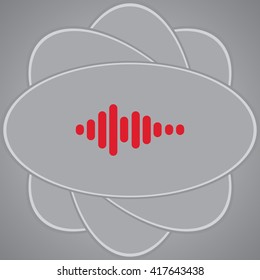 Sound wave music vector icon