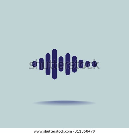 Sound wave music vector icon