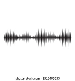 sound wave music vector template. Audio technology, musical pulse.