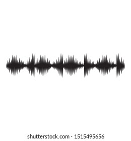 sound wave music vector template. Audio technology, musical pulse.