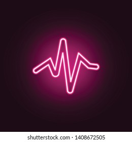 sound wave neon icon. Elements of web set. Simple icon for websites, web design, mobile app, info graphics