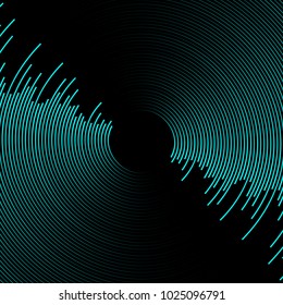 sound wave on dark background