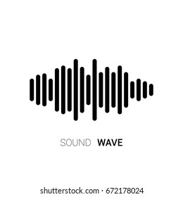 Sound wave on white background. Music equalizer. Vector