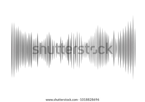 Sound Wave On White Backround Stock Vector (Royalty Free) 1018828696