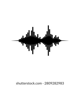 Sound wave pattern in black color