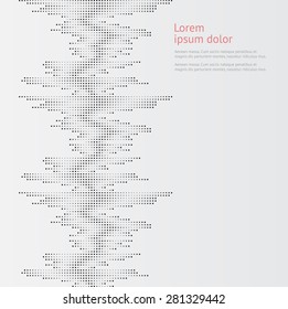 Sound wave pattern. Isolated on white background. Vector illustration