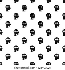 Sound wave pattern seamless in simple style vector illustration