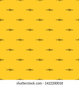 Sound wave pattern seamless vector repeat geometric yellow for any design