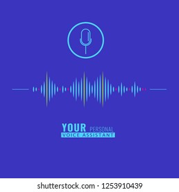 Sound Wave Personal Assistant Voice Recognition Stock Vector (Royalty ...