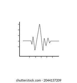 Sound wave pictogram icon. Vector illustration isolated on white background.