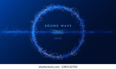 Sound wave poster. Abstract circle waves. Graphic concept for your design