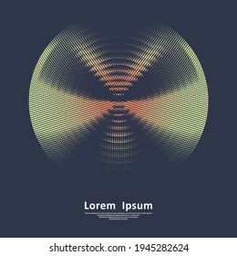 Sound wave poster. Abstract waves with particles. Graphic concept for your design