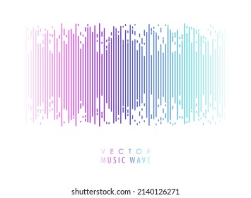 Sound wave poster. Abstract waves with particles. Graphic concept for your design