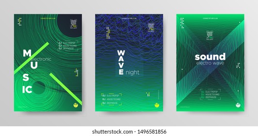 Sound Wave Poster. Psychedelic Electronic Round. Dance Music Festival. Glow Dj Concert. Psychedelic Gradient Banner. Neon Electronic Party. Vivid Color Music Wave. Dj Concept. Abstract Banner.