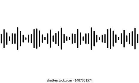 Sound wave or radio wave vector illustration.