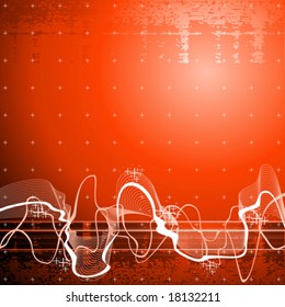 Onda sonora, fondo de tecnología roja