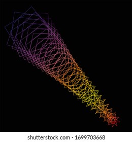 Sound wave rhythm. Abstract wavy stripes on a white background isolated. Creative line art.