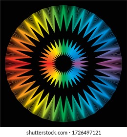 Sound wave rhythm. Abstract wavy stripes on a white background isolated. Creative line art.