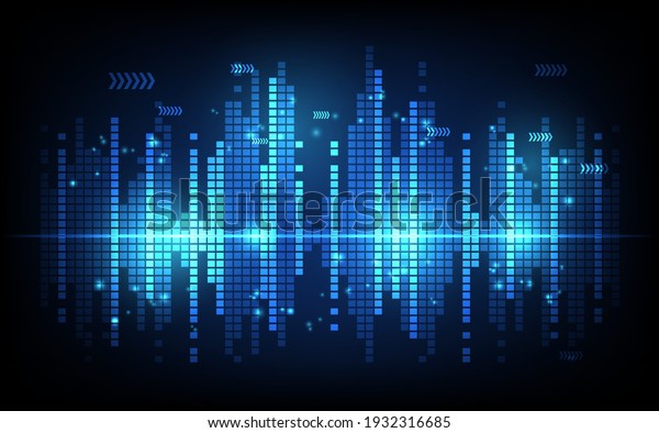 Sound Wave Rhythm Background Technology Concept Stock Vector (Royalty ...