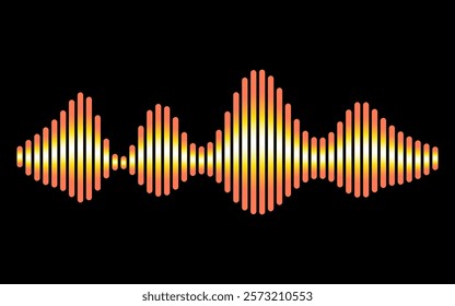 Sound wave rhythm, gradient sound wave	