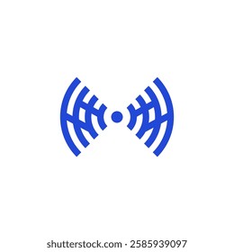 Sound wave and s letter icon logo design illustration