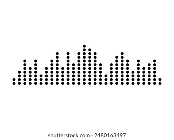 Sound Wave Set Vector Isolated on White. Podcasting Audio Sound Wave Abstract. Audio Sound Wave Set Vector.