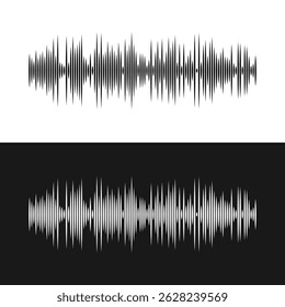Sound wave set. Sound waves, Equalizer, Audio waves, Radio signal, Music. Recording. Vector illustration in eps 10.