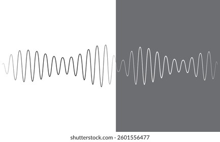 The sound wave set. Sound waves for voice message.