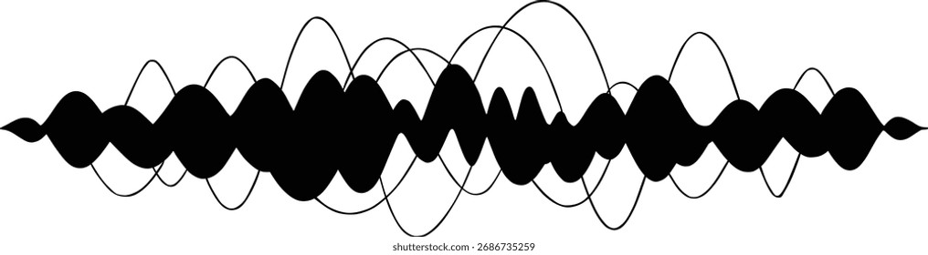 Sound Wave Shape Vector Illustration
