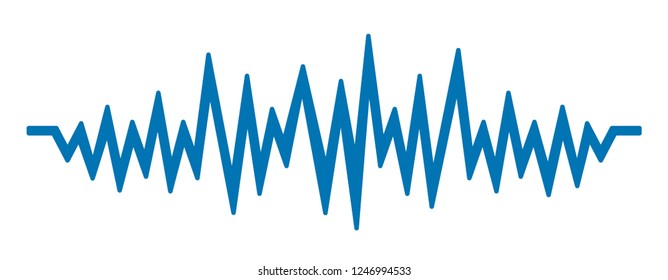 Sound wave sign - vector