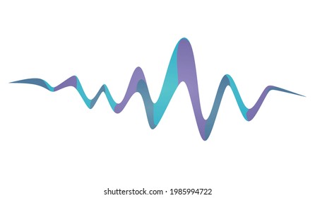Sound wave sign. vector illustration
