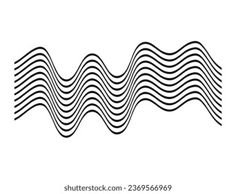 Sound wave silhouette vector art white background