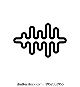 Sound wave, simple icon. Black icon on white background