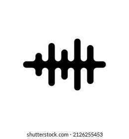 Sound wave, simple icon. Black icon on white background