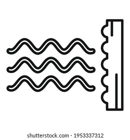 Sound wave studio icon. Outline Sound wave studio vector icon for web design isolated on white background