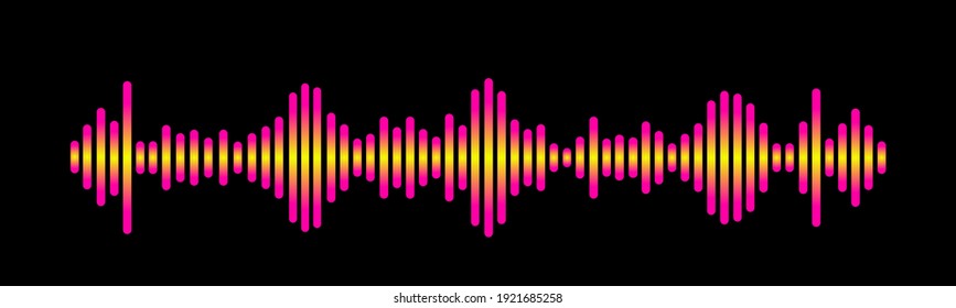 Sound Wave Symbol of Equaliser. Isolated on background. Gradient Vector Illustration Design.