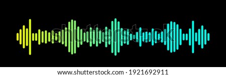 Sound Wave Symbol of Equaliser. Isolated on background. Gradient Vector Illustration Design.