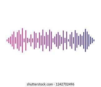 Sound wave symbol illustration