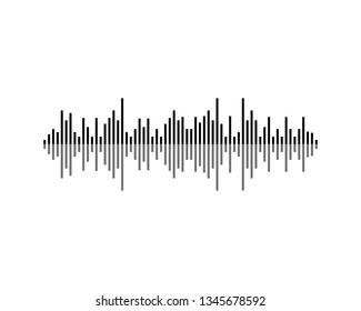 Sound wave symbol illustration svg