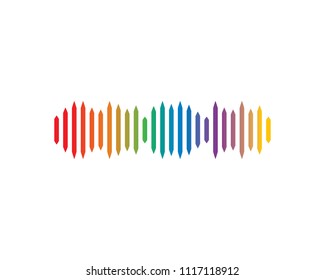 Sound wave symbol illustration design